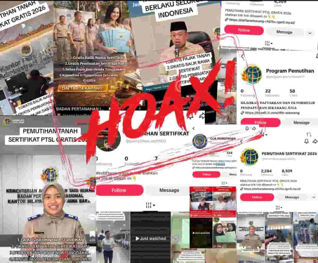 ATR/BPN Tegaskan Tidak Ada Program Pemutihan Sertipikat Tanah