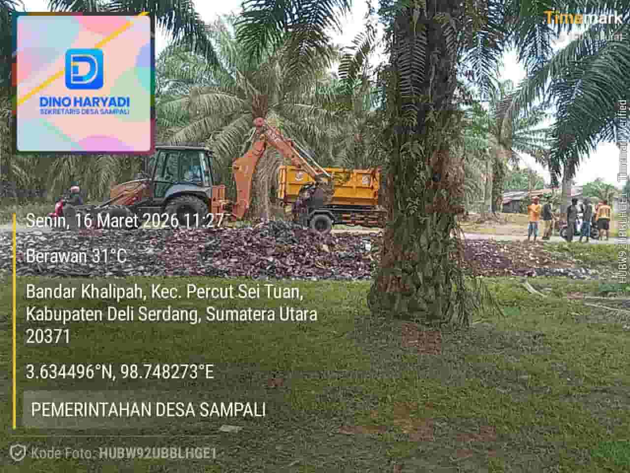 Viral Sampah Berserakan di Jalan Pondok Rawa, Kades Sampali Gerak Cepat Lakukan Pembersihan