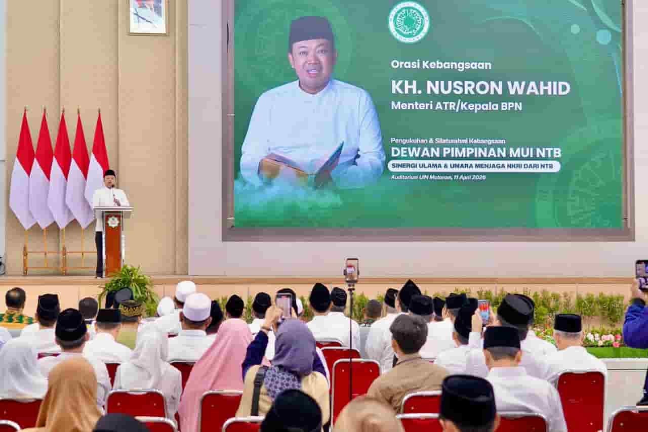 Hadiri Pengukuhan MUI NTB, Menteri Nusron Tekankan Prinsip Kebermanfaatan dalam Pengabdian