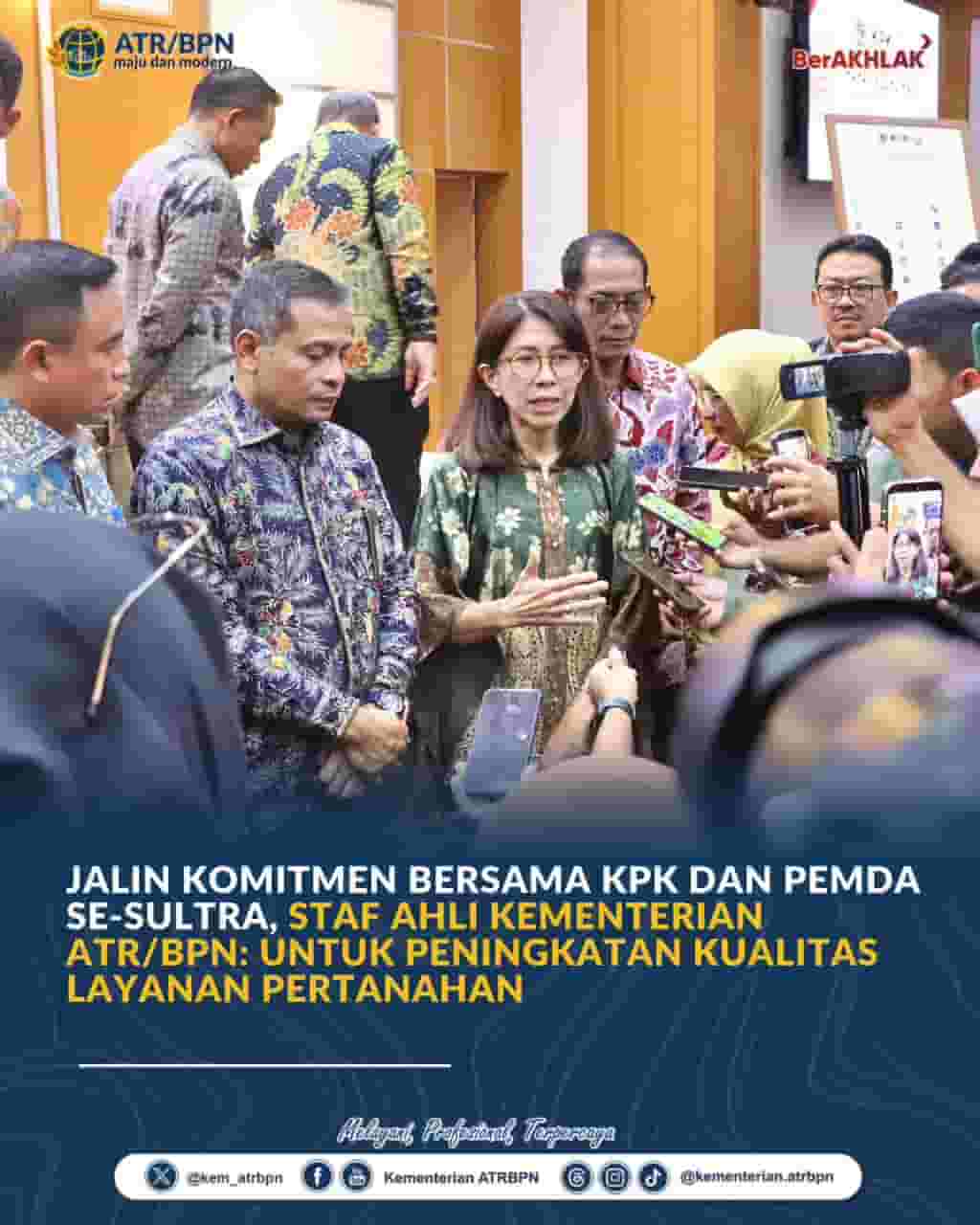ATR/BPN Jalin Komitmen Bersama KPK dan Pemda se-Sultra Tingkatkan Kualitas Layanan Pertanahan
