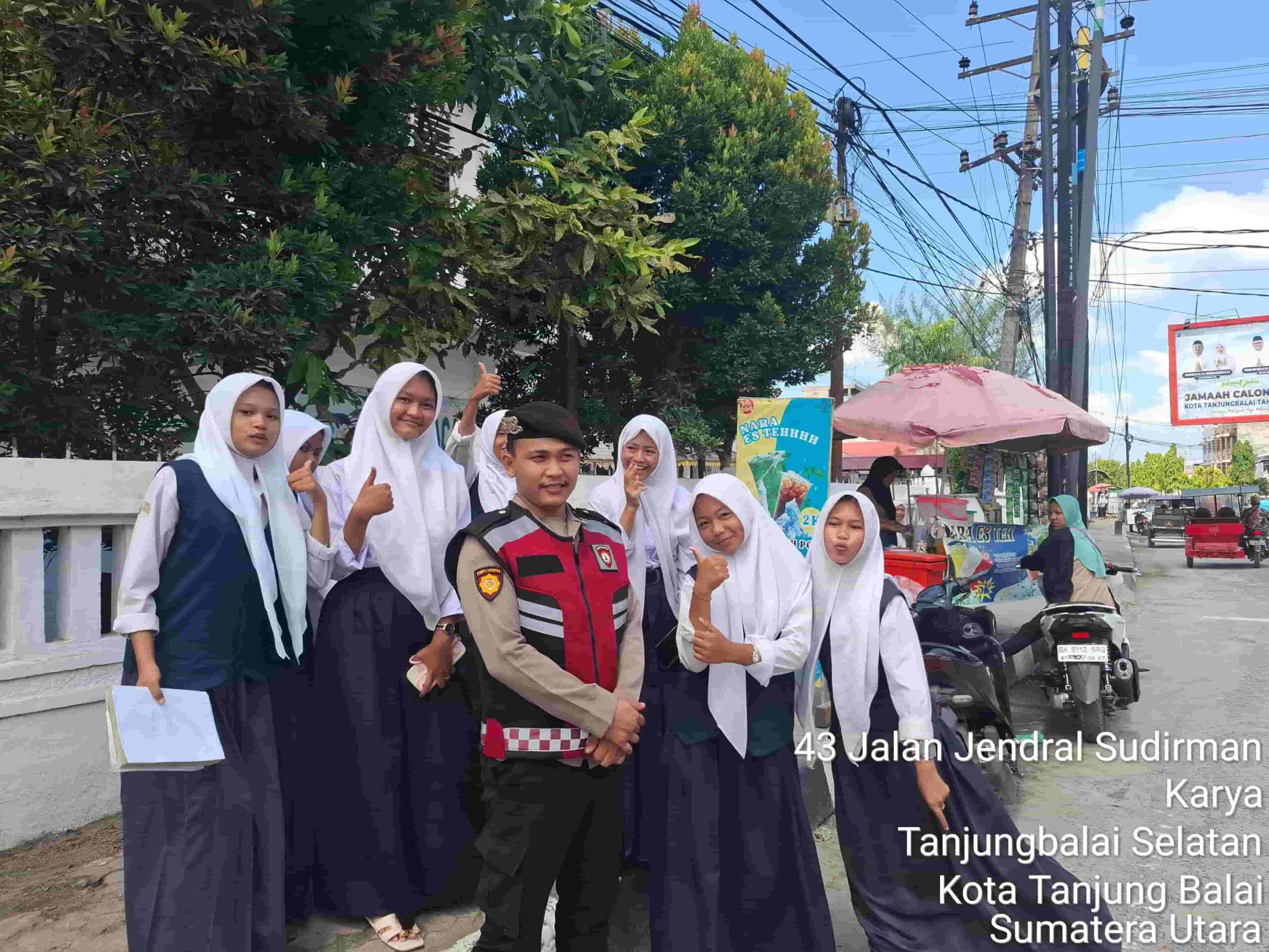 Cegah Tawuran, Personel Sat Samapta Polres Tanjung Balai Sambangi Pelajar SMPN 1