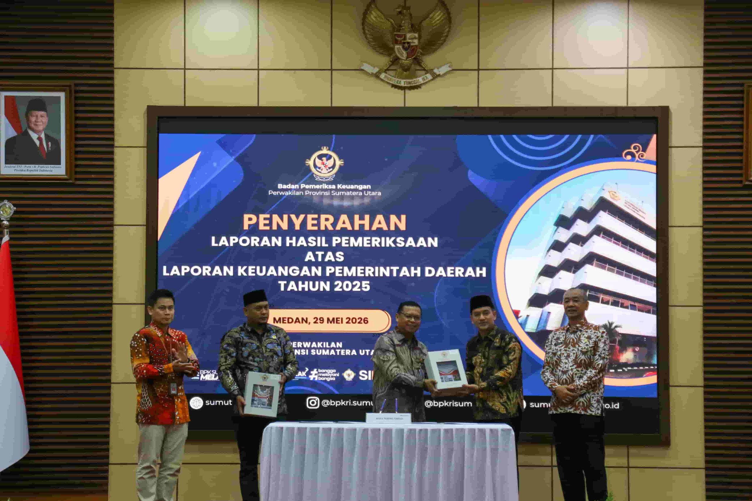 Pemko Tebing Tinggi Raih Opini WTP Delapan Kali Berturut-Turut, Wali Kota: Jadi Motivasi Pembangunan Kota Lebih Baik