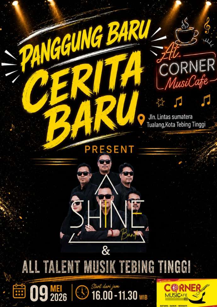 Corner Musicafe Hadir di Tebing Tinggi, Tempat Nongkrong Semua Kalangan