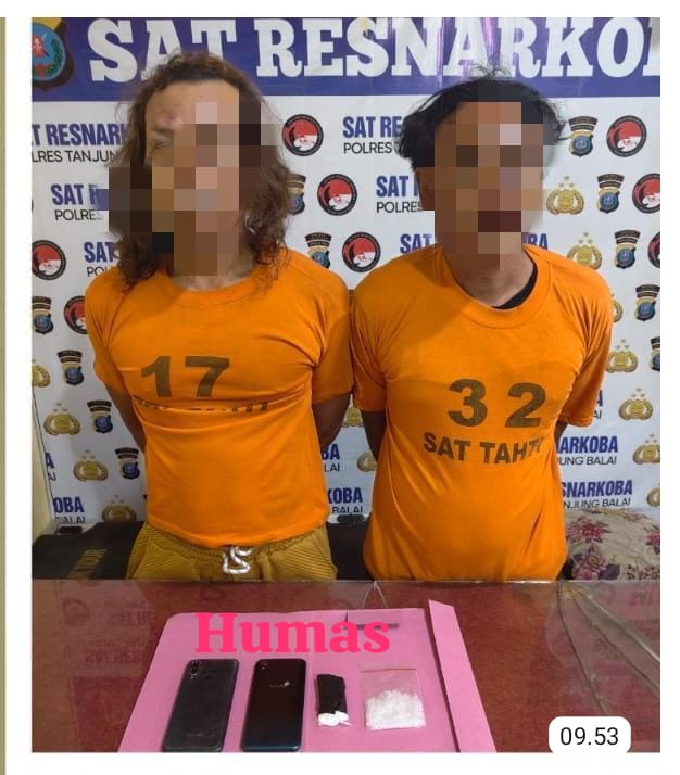 Polres Tanjung Balai Ringkus Dua Pengedar Sabu di Sei Tualang Raso