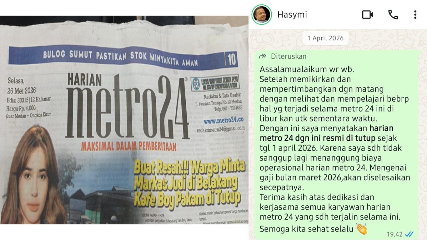PHK Tanpa Pesangon, Sejumlah Karyawan Akan Laporkan Owner Harian Metro 24 ke Disnaker