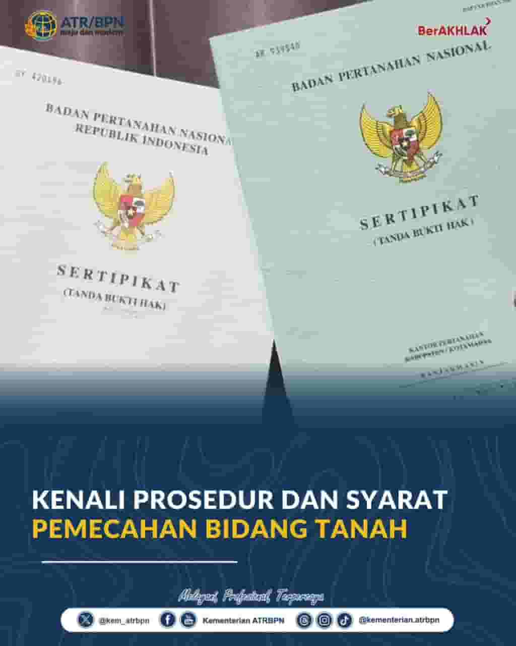 Kenali Prosedur dan Syarat Pemecahan Bidang Tanah